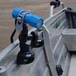 Railblaza Sideport in black with G-Holder and flash light.