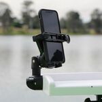 Railblaza Sideport in black with mobile holder.