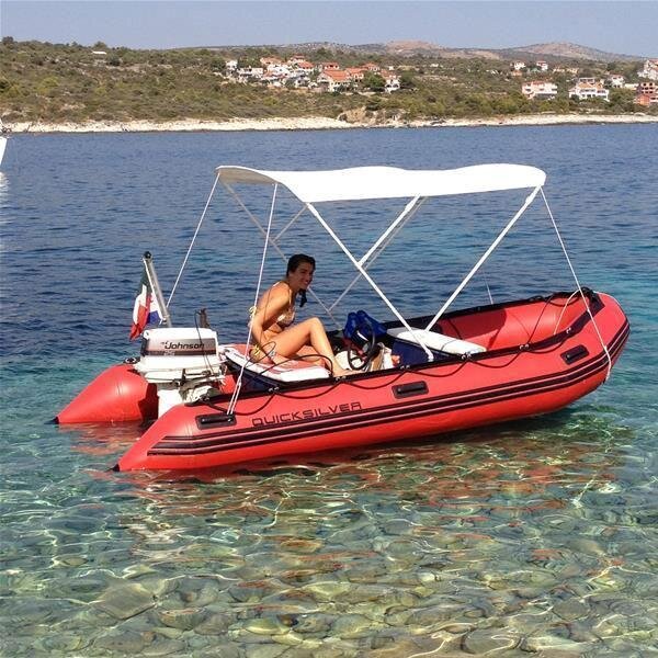 Bimini-Top ELEGANCE with 3 arches / height 140 cm - width 150 cm grey