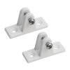 Nylon flat deck fitting set for Bimini-Tops - white