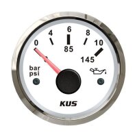 Indicateur de pression dhuile KUS 0-5 bar - blanc
