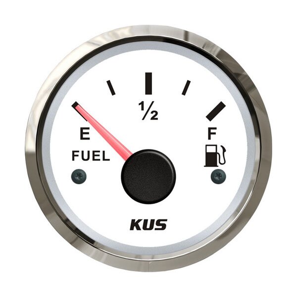 Jauge de niveau de carburant analogique KUS - blanche