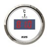 KUS Digital LCD Coolant Temperature Gauge (40–120°C) - White