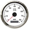 KUS Tachometer with hourmeter for inboards 0-8000 rpm - white