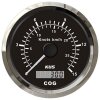 Compteur de vitesse GPS KUS avec affichage de la vitesse et du cap de 0 à 15 nœuds / 27 km/h - noir