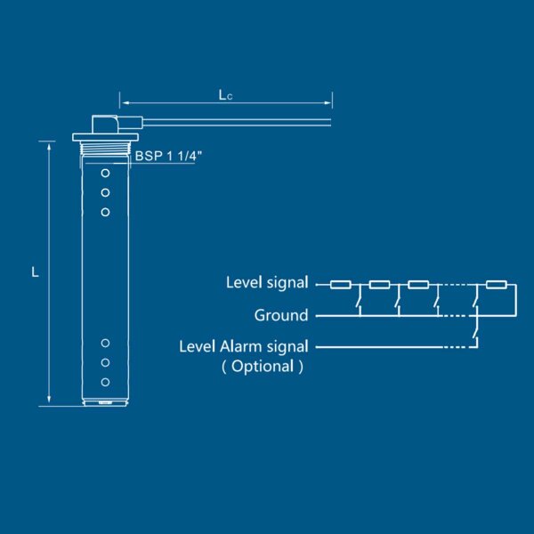 KUS S3H holding tank level sensor 15 cm