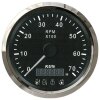 KUS Tachometer with hourmeter for outboards - black