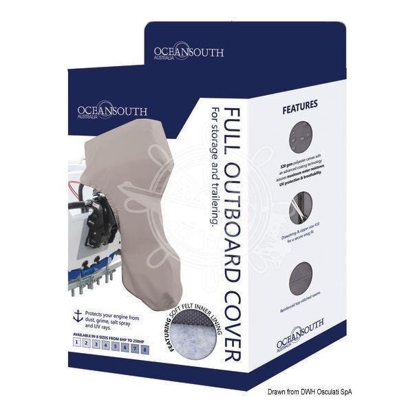 OCEANSOUTH Motorabdeckung für 2-/4-Takt Außenborder - ganzer Motor