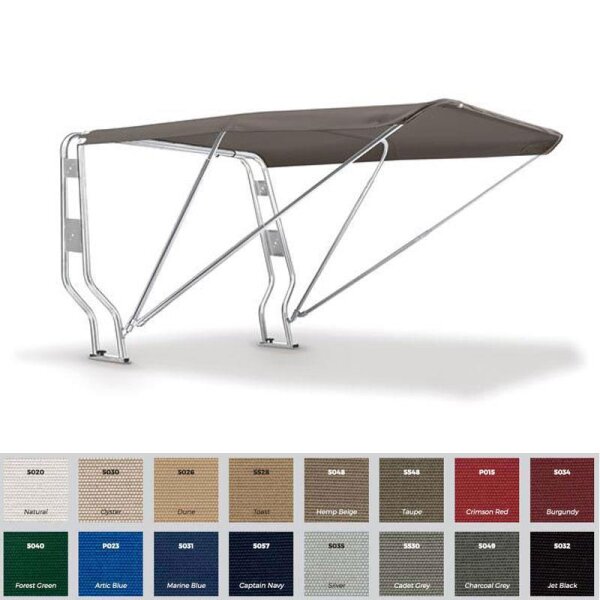 Bimini-Top / taud de soleil EXCELLENT avec support dappareils GOMMONE - Largeur 145 cm / Hauteur 130 cm - Naturel (5020)