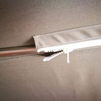 Zipper application under the Bimini Top arches