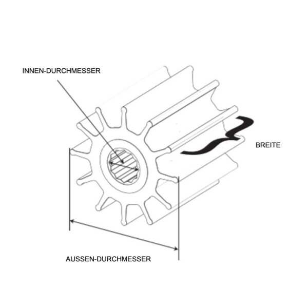 SPX / Johnson Pump Original Impeller (Nitrile) 09-810B-9