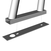 Lower stainless steel counterplate for roll bar installation