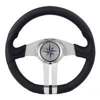 Steering wheel - aluminum / black (&Oslash; 320 mm)