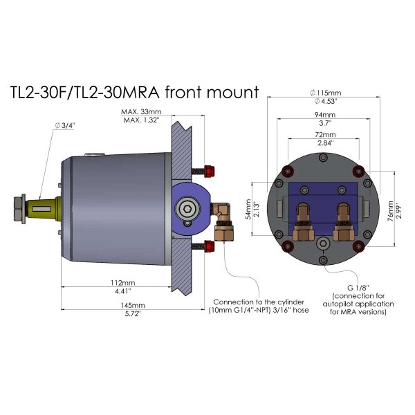 Hydrodrive MF255W WTS outboard hydraulic kit for engines up to 250HP