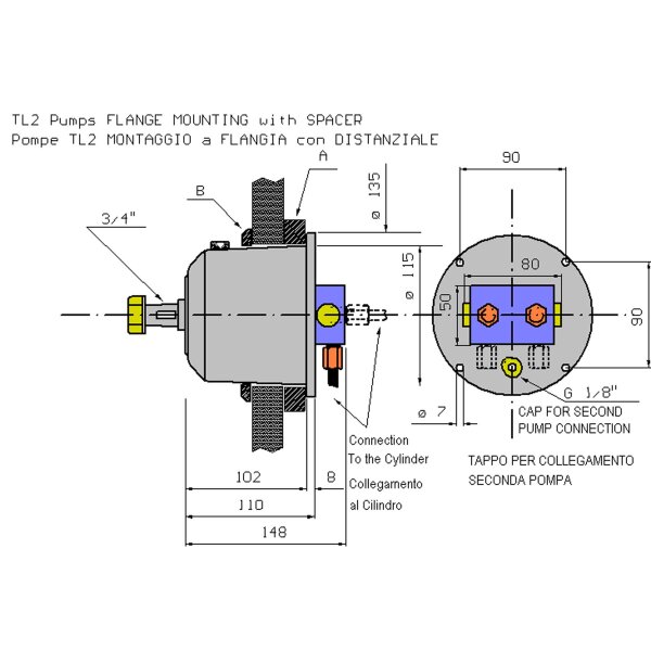 Hydrodrive MF255WTS-TDF outboard hydraulic kit for double engines twin cylinder (max 200HP+200HP)