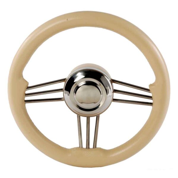 Barre à roue - acier inoxydable / beige (Ø 350 mm)