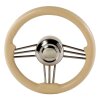 Barre &agrave; roue - acier inoxydable / beige (&Oslash; 350 mm)